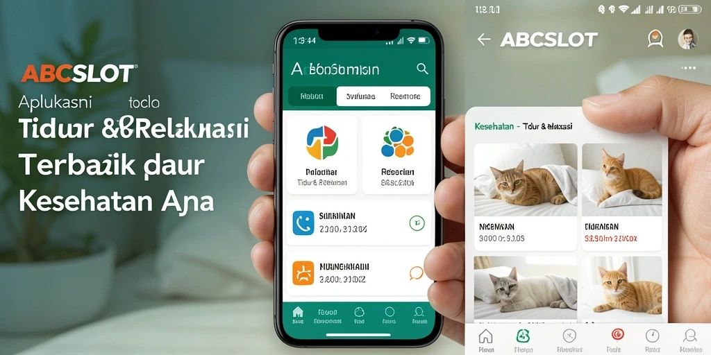 Tampilan antarmuka ABCSLOT yang memanjakan mata dengan fungsi Tidur & Relaksasi.