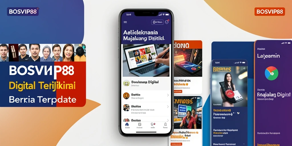 Antarmuka aplikasi BOSVIP88 dengan berita terbaru dan kategori mudah dipilih.