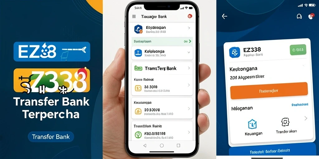 Tampilan antarmuka EZ338 yang intuitif untuk Transfer Bank.