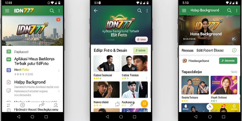 Tampilan antarmuka pengguna aplikasi Hapus Background IDN777.