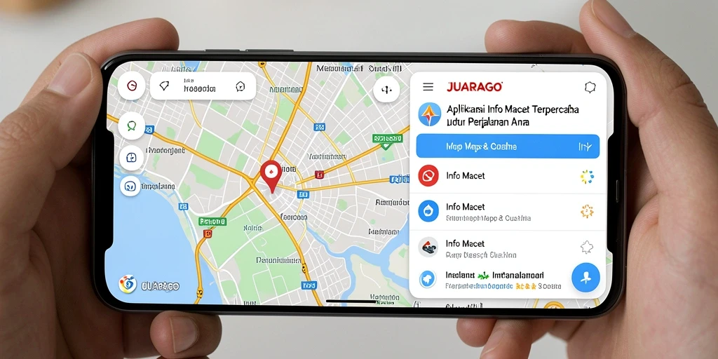 Antarmuka JUARAGO menunjukkan informasi kemacetan terkini secara jelas.
