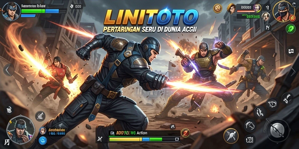 Antarmuka LINITOTO dengan gameplay Action yang mendebarkan.