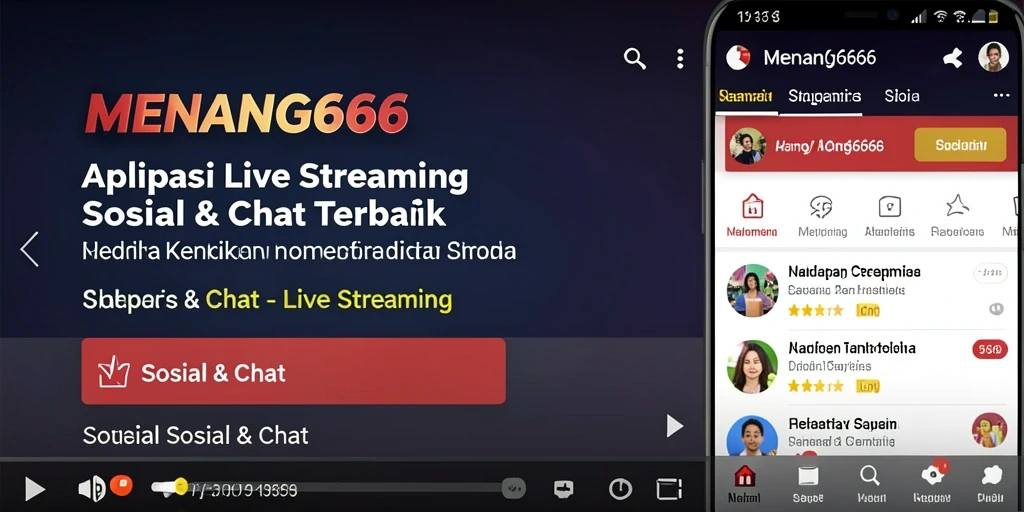 Tampilan antarmuka utama MENANG666 dengan fitur Live Streaming