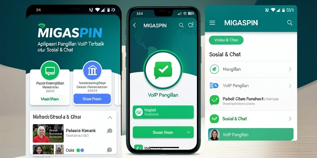 Antarmuka MIGASPIN menunjukkan fitur panggilan yang mudah diakses.