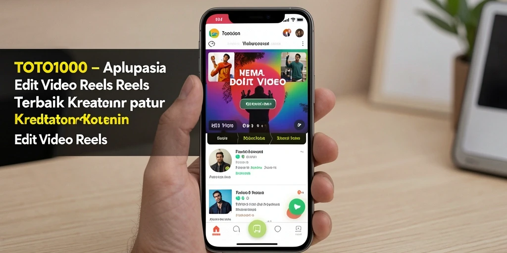 Tampilan antarmuka TOTO1000 saat mengedit video reels dengan berbagai alat canggih.